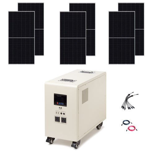 IVYX5000 - 5000-Wh-Solargenerator mit 3000-W-Wechselrichter und 2400-W-Solarmodulen